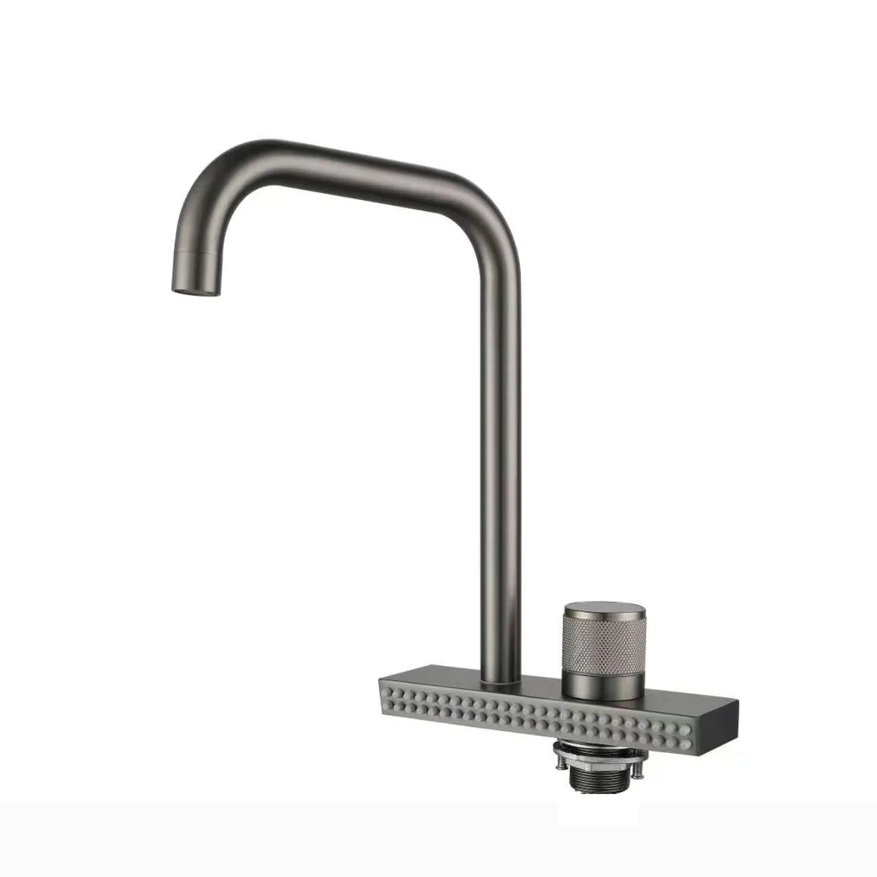 304 Stainless Steel Single Hole Waterfall Hot And Cold Kitchen Faucet Grey Pull Out Rotation Kitchen Sink Tap Multifunctional