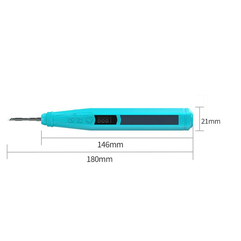 Workshop Soldering USB Soldering Iron LCD Soldering Iron Tool 180*21mm 7.08*0.82in Real-time Temperature Readings