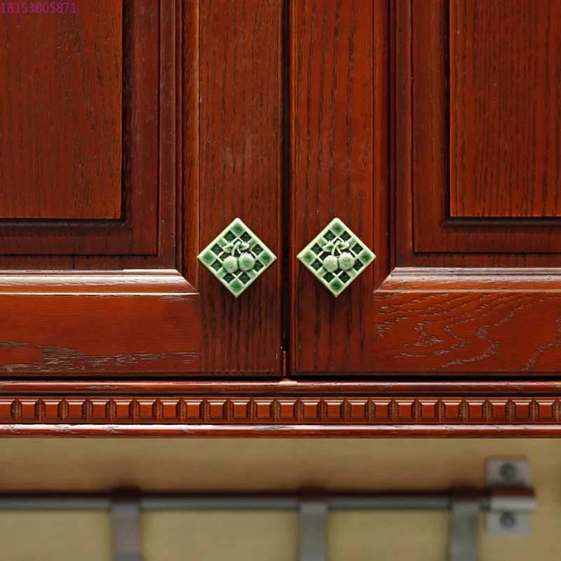 Vintage cabinet door handle square niche wabi-sabi American bucket cabinet