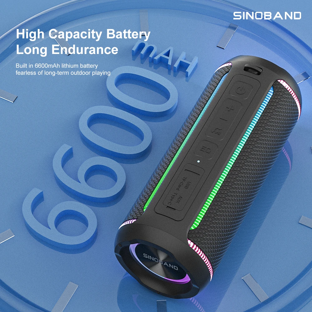 Portable Bluetooth speaker 50w high-power XDOBO Dignity RGB LED lighting mobile charging waterproof TWS audio power battery