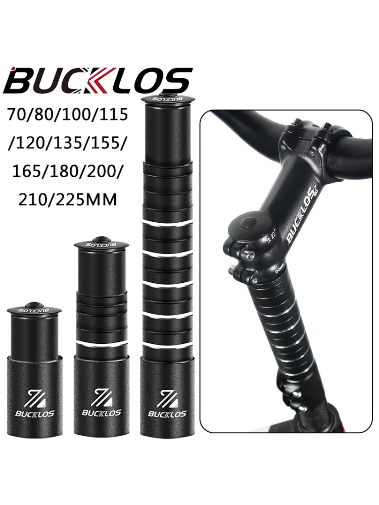 AliExpress BUCKLOS Bicycle Handlebar Extension Riser Bike Stem Rise Up Aluminum Alloy Bicycle Handlebar Heighten 70/80/100/120/180/210MM