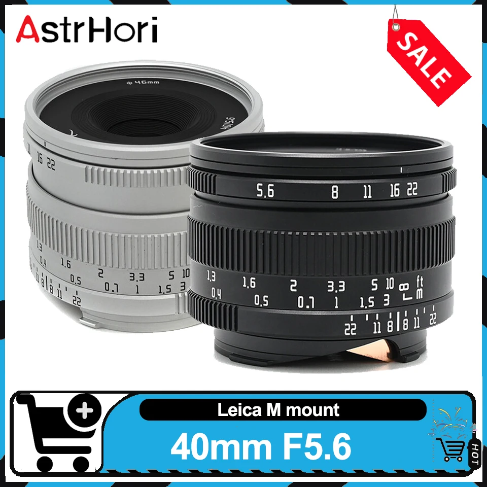 

AstrHori Full Frame 40mm F5.6 Manual Focus Fixed Focus Camera Lens compatible with Leica M6 M8 M9 M10 M11 M240