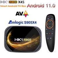 HK1 RBOX X4S Smart TV BOX Android 11 Amlogic S905X4 4GB 128G 64G 2.4&5G Dual Wifi 4K HD BT Media Player TVBOX Set Top Box