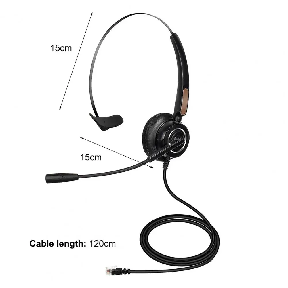 U900 H510 Telephone Headset High Fidelity Noise Reduction 3.5mm RJ9 MIC Long Cable Call Center Headphone For Telemarketing images - 6