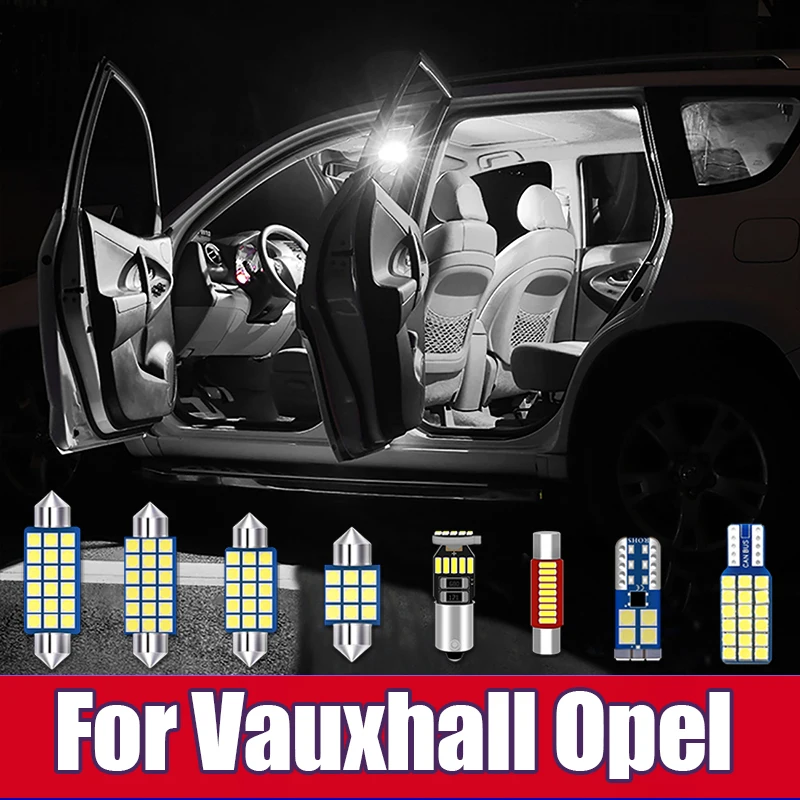 

For Vauxhall Opel Corsa C D E Zafira A B Astra G H J K Insignia A Vectra C Mokka X Meriva A B Car LED Bulbs Light Accessories