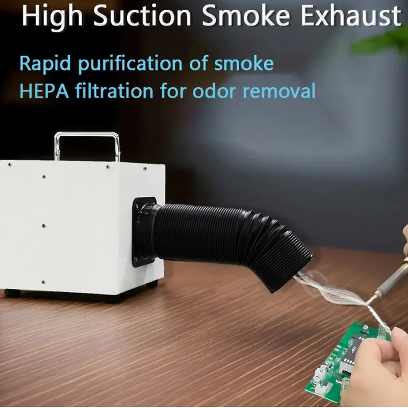 

120W Soldering Fume Extractor with Carbon Filter Sponge Strong Suction Smoke Purifier for DIY Engraving And Welding