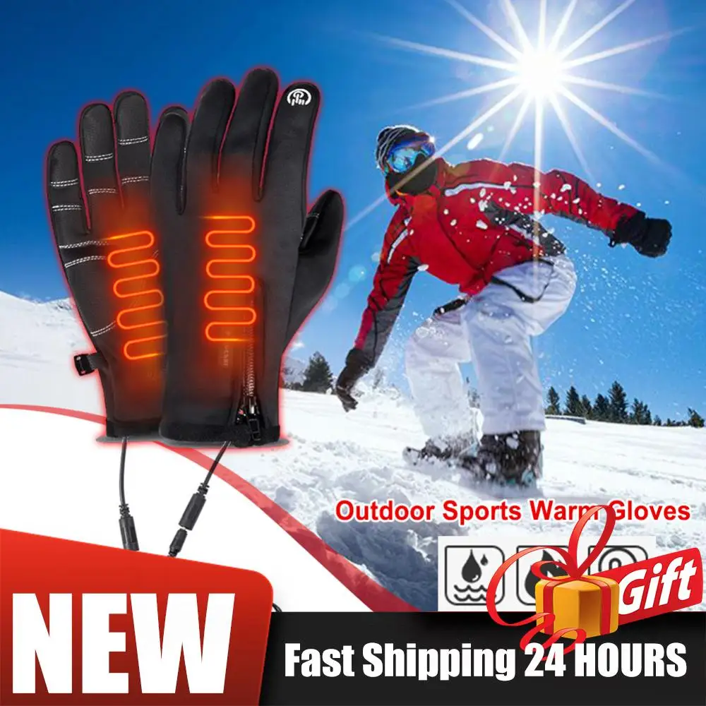 

Электрическая грелка для рук с подогревом, зимние перчатки с USB-подогревом, ветрозащитные уличные перчатки, перезаряжаемые теплые перчатки для катания на лыжах, велоспорта, пешего туризма