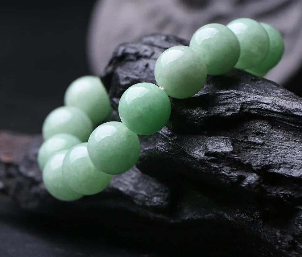 Fine Jewelry Natural Jade A+ Jadeite Ice Glutinous Bead Bracelet For Men And Women view 2
