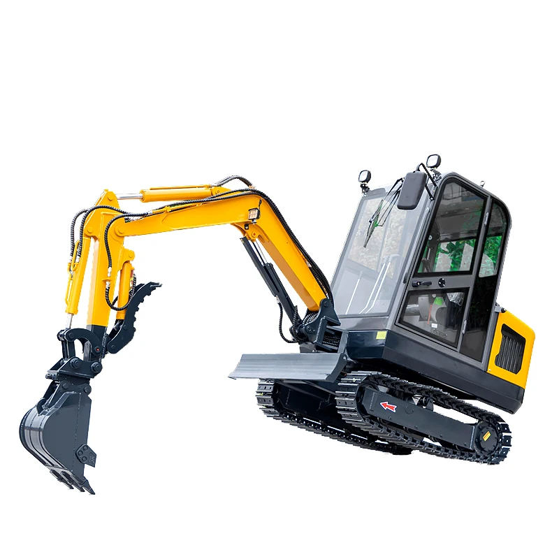 Diesel Engine 2.5T Excavator Mini Digger With Cab Construction Equipment Mini Excavator 2 ton Compact Bagger With Bucket Custom