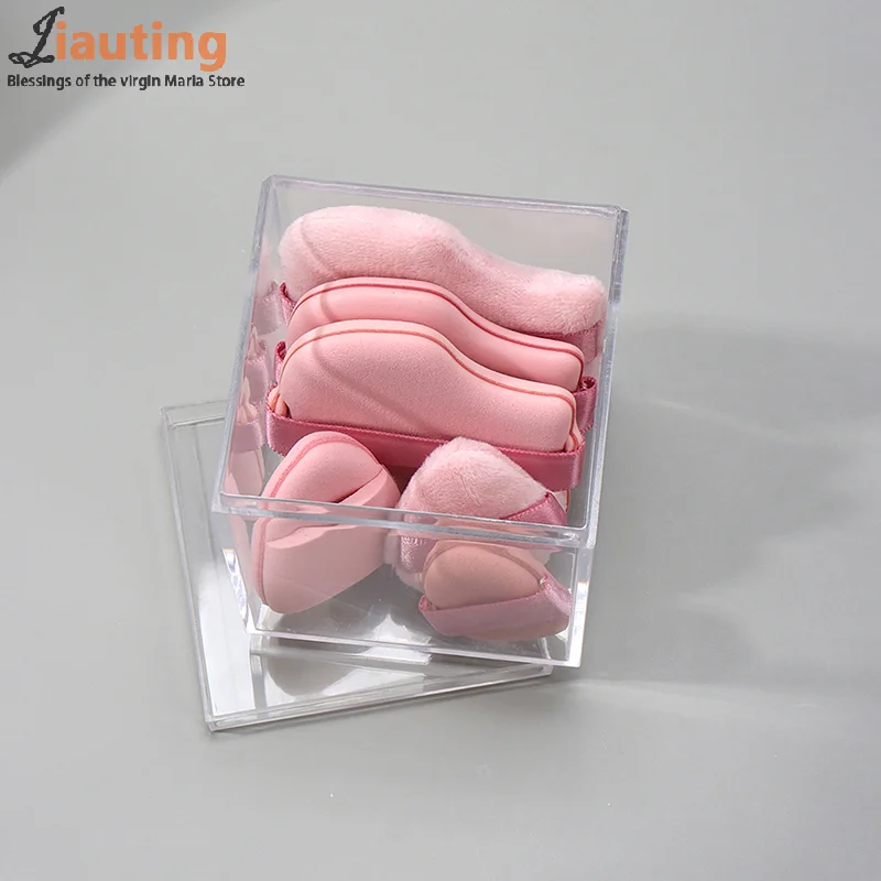 6 قطعة/المجموعة الوردي مسحوق نفخة البسيطة الإبهام مسحوق نفخة المخفي أحمر الخدود ماكياج جاف ورطب لينة الجلد ودية يتدفقون وسادة هوائية #5