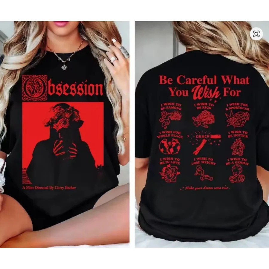 Movie Obsession One Wish Willow T-shirt Be Careful What You Wish for Short Sleeve T Shirt Aesthetic Graphics Tshirt Cotton Tees