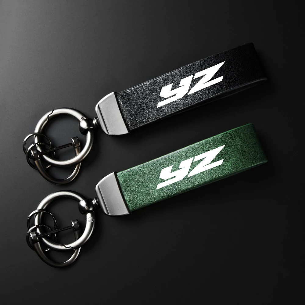 

LOGO Holder Carbon Leather Keyring For YAMAHA YZ 125 250F 250FX 450F 450FX 250 450 F FX Motorcycle High-Grade leather Keychain