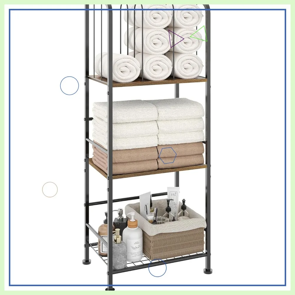 

3-уровневая M-образная вешалка для полотенец со съемными перегородками, прочный металлический органайзер для ванной комнаты для современных домов