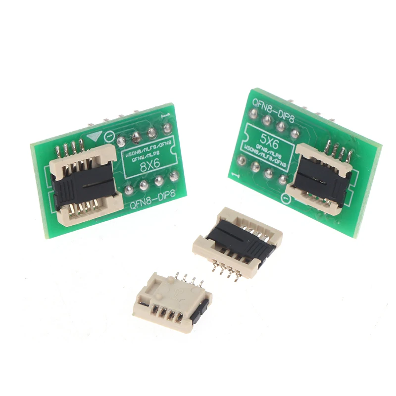 para Dip8 Adaptador 6*5 mm 6*8 ic Chips Soquete para Ch341a Tl866ii Mais Rt809h f T48 T56 Ezp2023 Programador Dfn8 Wson8 Mlf8 Qfn8