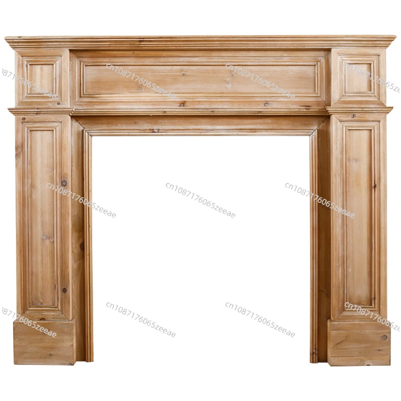 Solid wood fireplace decorative cabinet mantelpiece props