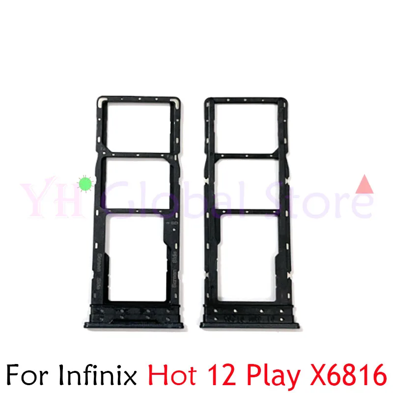 5PCS For Infinix Hot 12 Play X6817 X6816 Sim Card Slot Tray Holder Sim Card Repair Parts