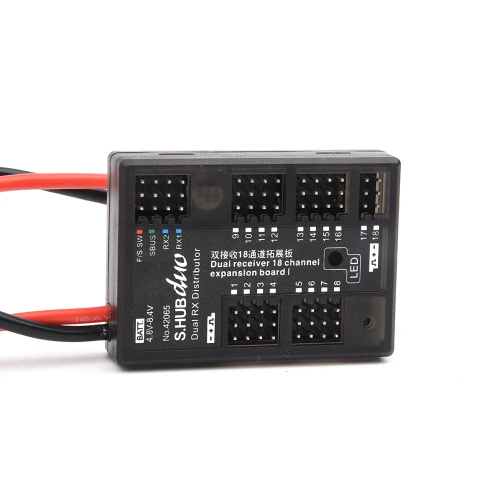 BoMaSDual Receiver 18 Channel Expansion Board / S.HUB Duo Dual RX Distributor / SBUS Converts 18CH PWM Output For RC Airplane Pa