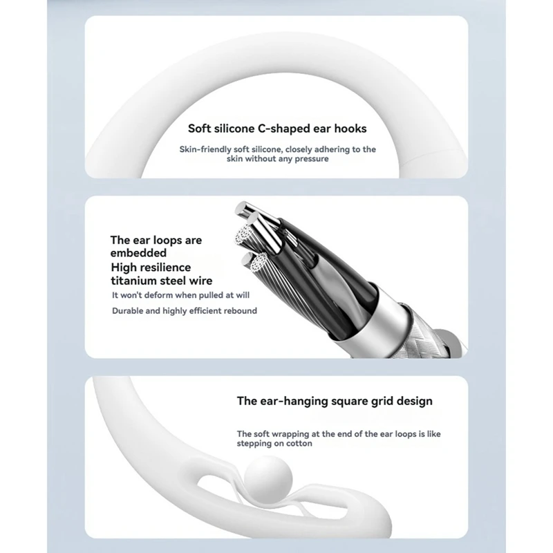 AI Earphones Sports Wireless Bluetooth Headphone 360° HIFI Earhook Earbuds Supports Call Noise Reduction B-A12I