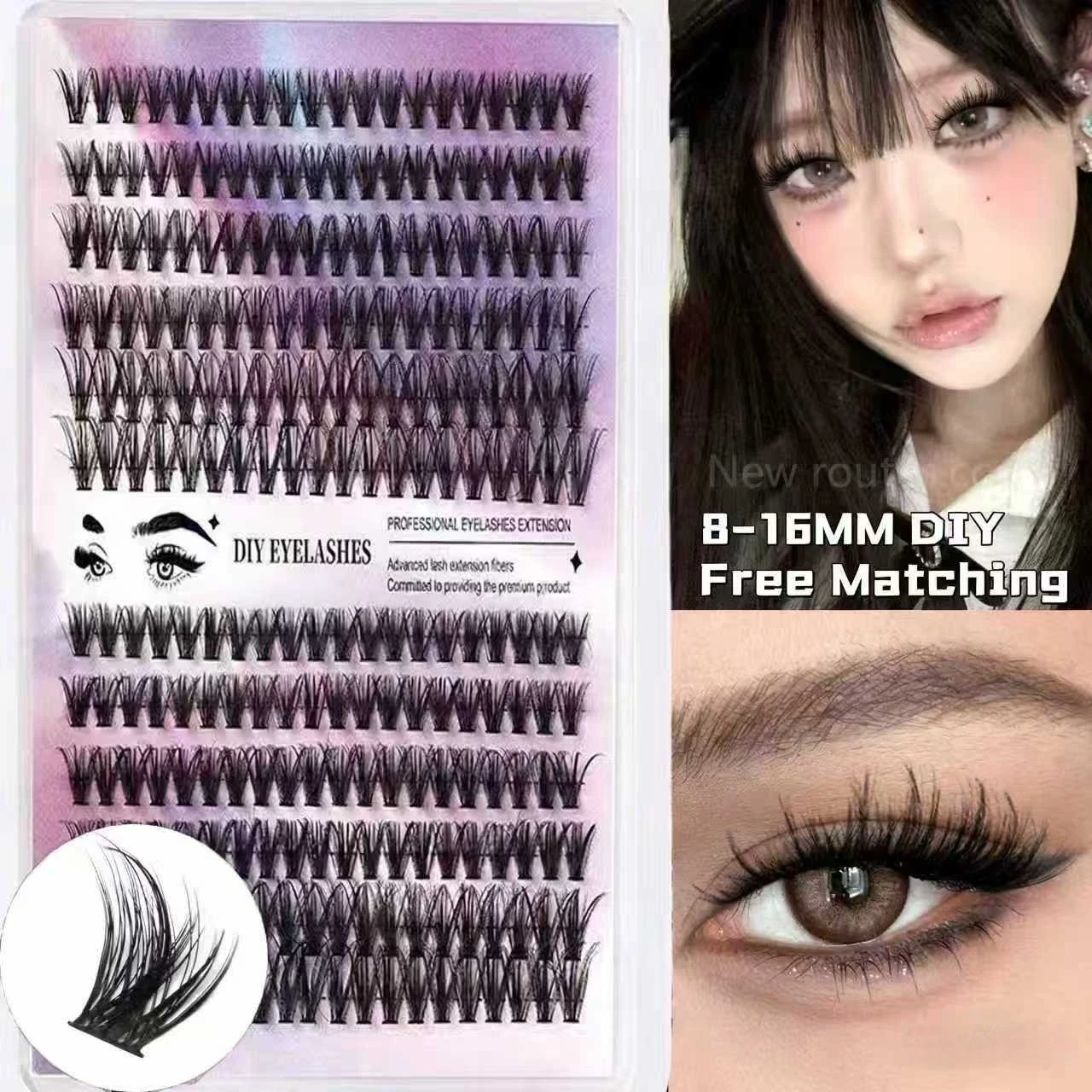 Cils de vison 3D russe individuel, grappe de cils naturels, Extension de cils, outils de maquillage, vente en gros