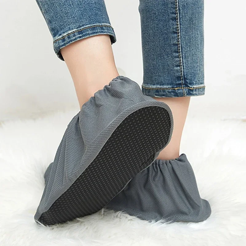 Washable Shoe Covers Reusable Mesh Cloth Breathable Shoe Cover Household Wear-resistant Thickened Shoes Cover Non-slip Protector