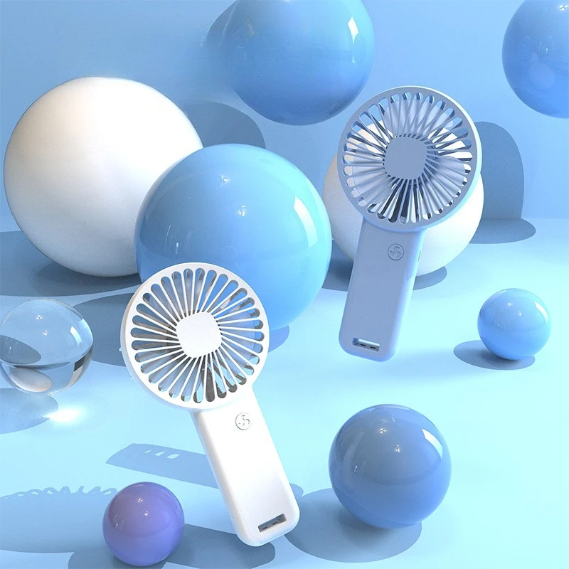 New Handheld Air Conditioner Fan USB Rechargeable Mini Portable Desk Fan Summer Cooling Supplies Hand Held Fan