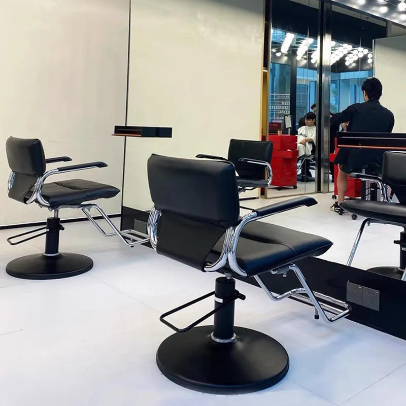Sillas de Barbero Reclinables Profesionales para Maquillaje, Sillas de Barbero de Lujo para Tatuajes, Sillas de Barbero Modernas Nórdicas, Silla de Ruedas para Salón de Belleza