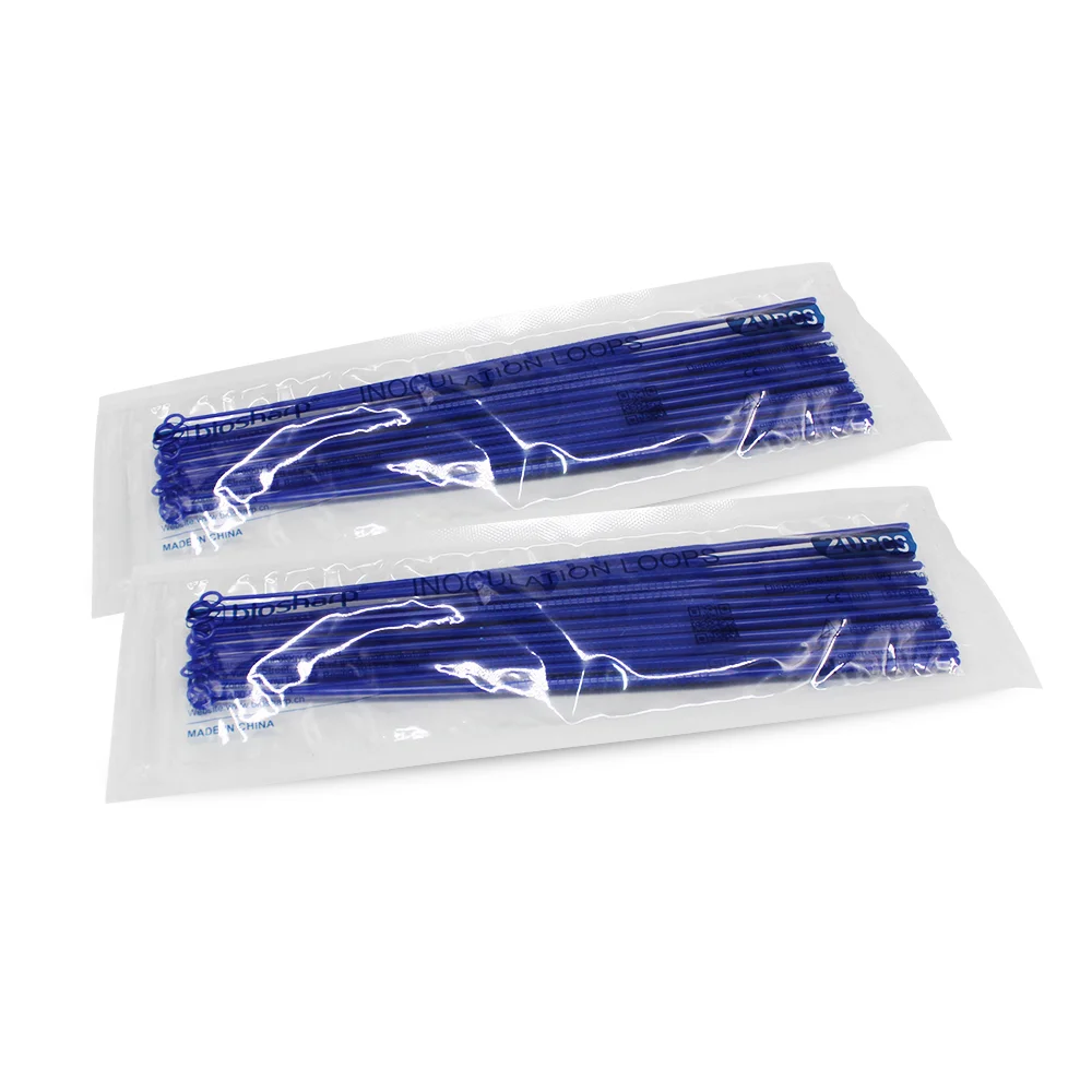10ul Probenahme Sticks Impfschlaufen, Einweg-Blau-HIPS, 20er-Packung für das Labor
