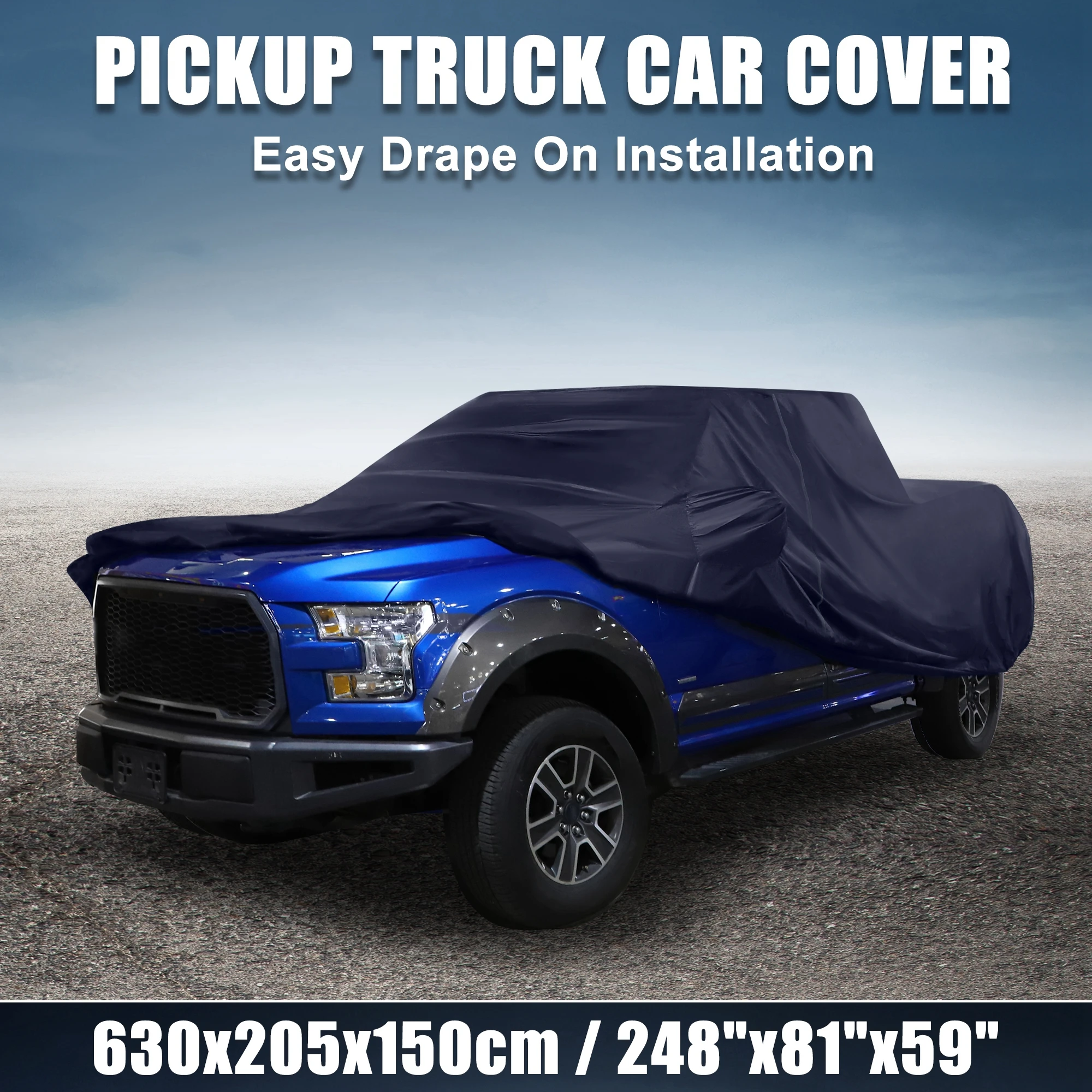 

Uxcell Pickup Truck Cover for Toyota Tacoma Double Cab 4 Door 6.1 Feet Bed 05-21 Sun Rain Dust Wind Snow Protection 190t Pu