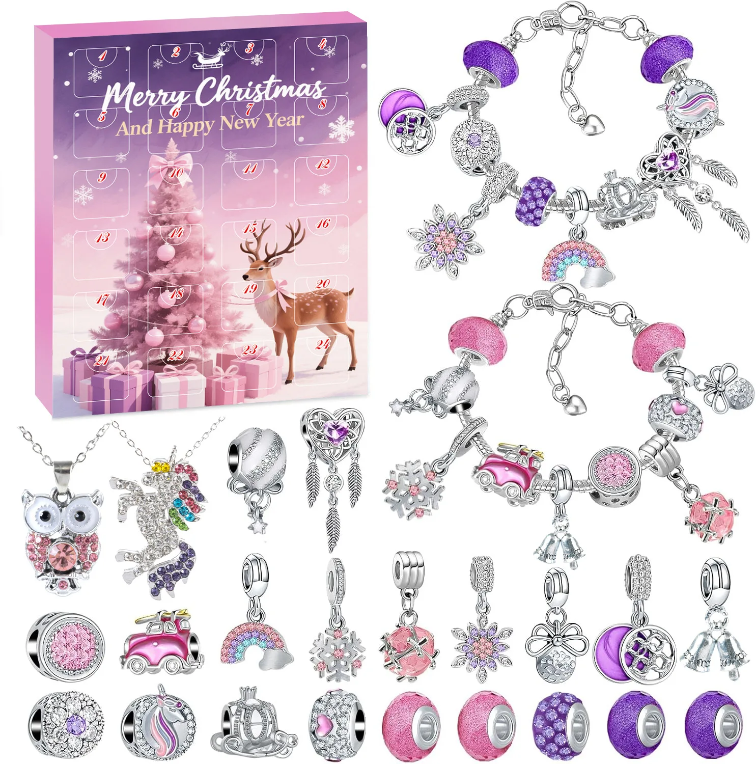 Jewelry Making Advent Calendar - 2026 Christmas Advent Calendar DIY Bracelet