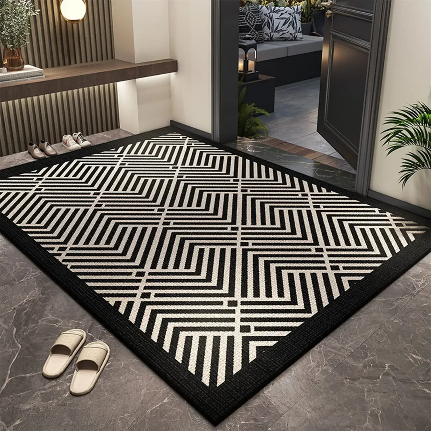 Simple entry door floor mat, entrance door foot mat, advanced gate carpet dust removal and soil door mat can be customized