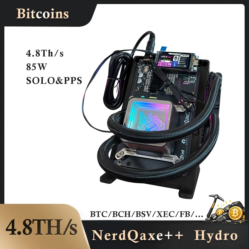 

NerdQaxe++ Hydro 4.8TH/s SHA256 Bitcoin-майнер 85W, низкопотребляющий, для домашнего майнинга, ASIC-машина для криптовалют, высокая эффективность