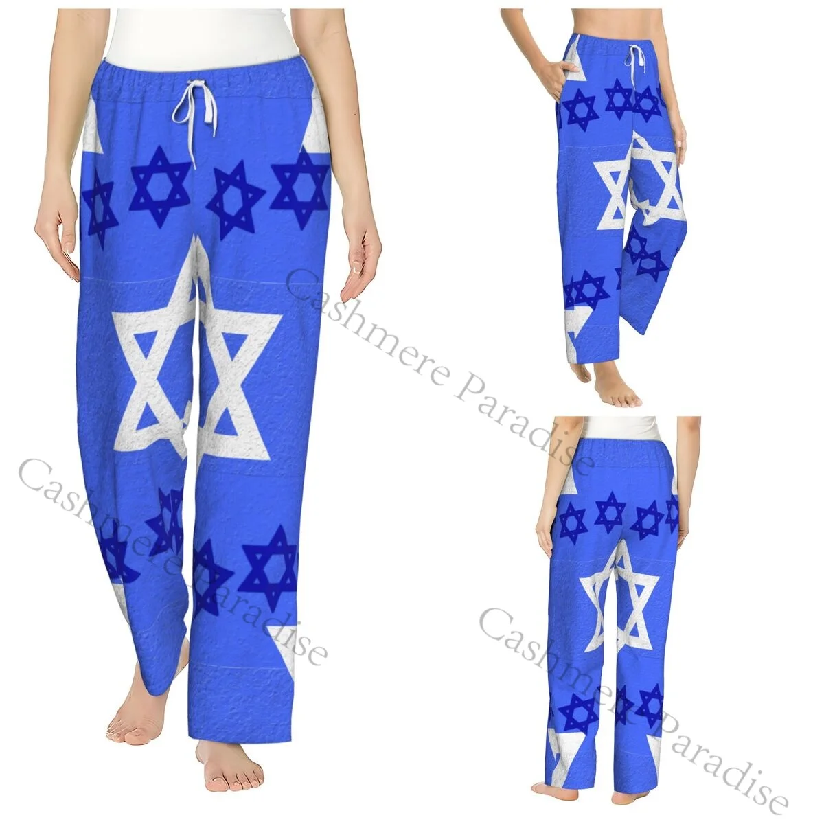 

Israel Flag Women Sleep Pants Warm Flannel Lounge Pants for Winter Nights