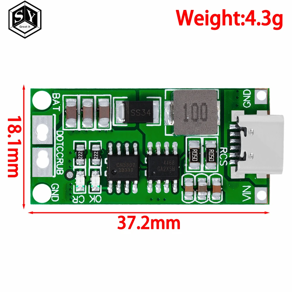 Wielokomórkowa ładowarka 2S 3S 4S typu C do 8.4V 12.6V 16.8V Step-Up Boost LiPo polimerowa litowo-jonowa 7.4V 11.1V 14.8V 18650 bateria litowa