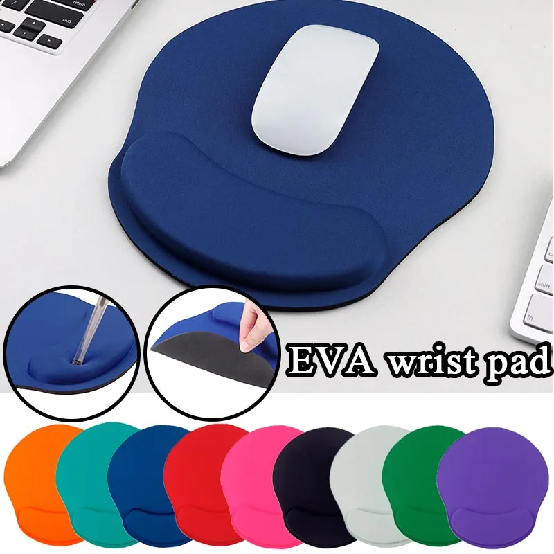 EVA Gaming Mouse Pad With Wrist Rest Soft Mouse Pad Desk Pc Accessories Solid Color Mouse Hand Rest Anti-slip Pads Deskmat