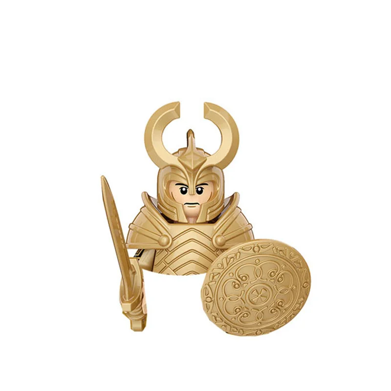 Medieval Mythical Figures Asgard Warrior Death Guard Small Particles Building Blocks Model Childrens Toys Birthday Gifts