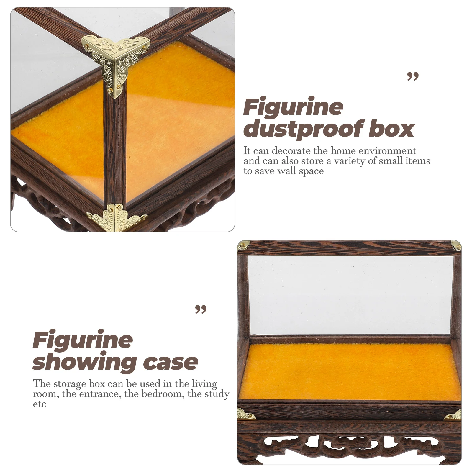 Buddha Dustproof Protective Cover Multi-Function Transparent Desktop Display Box for Vase Ornament Storage and Home Decoration
