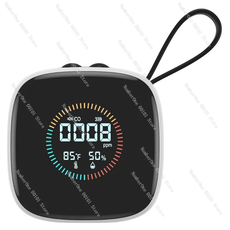 Mini Portable CO Detector Carbon Monoxide Alarm Rechargeable for Camping Tent Kitchen