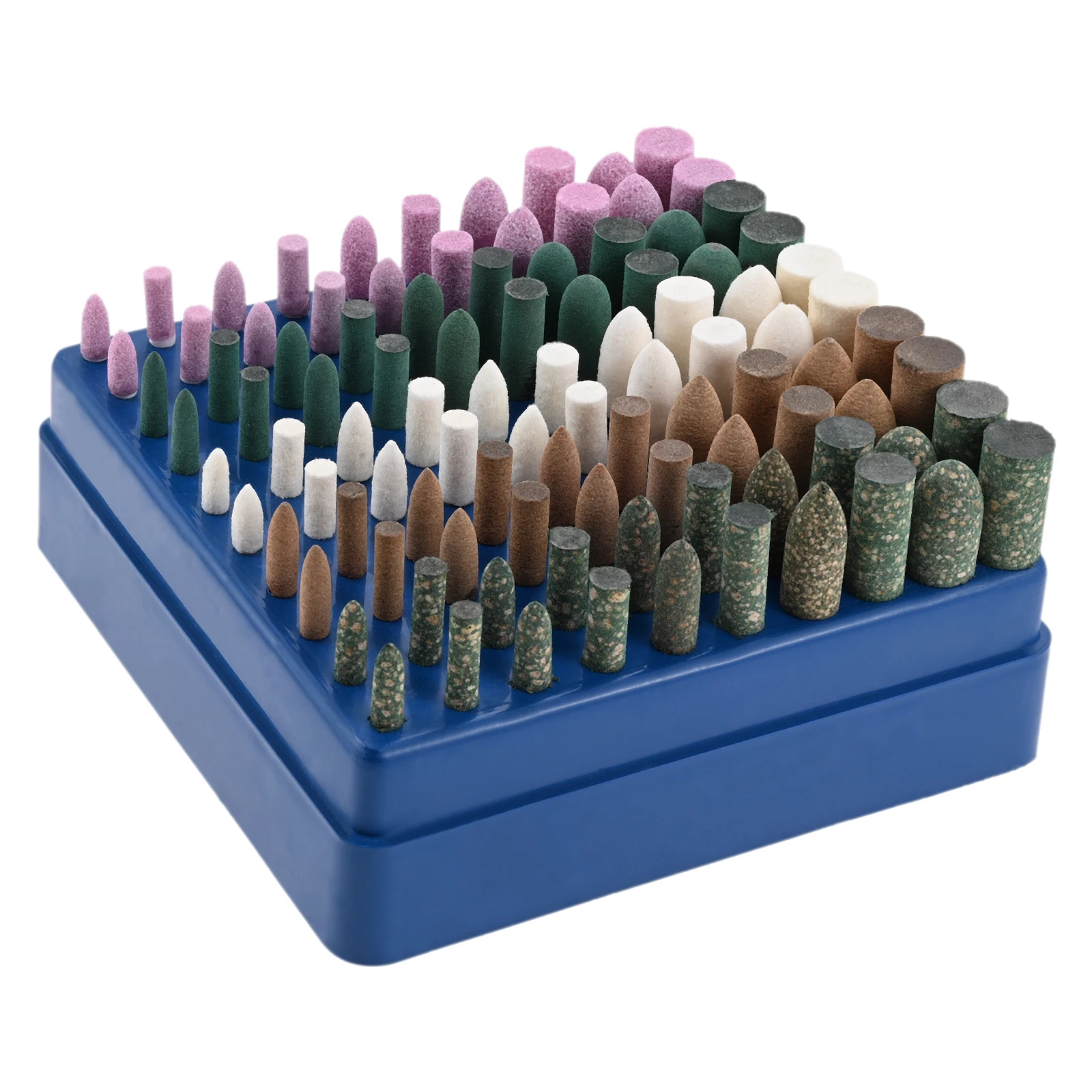 

100pcs Assorted Shape Abrasive Polishing Head Grinding Buffing Wheel Sanding Bits Fits for Dremel Rotary Power Tool Accessories