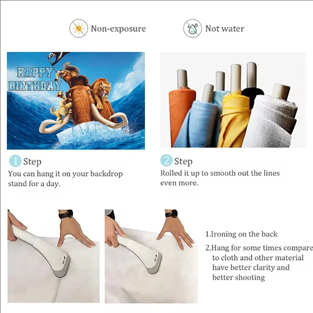 خلفية ديزني لعصر الجليد للأطفال لتزيين حفلات أعياد الميلاد وعصر الجليد 2 للأطفال هدية لافتة لوازم استحمام الطفل