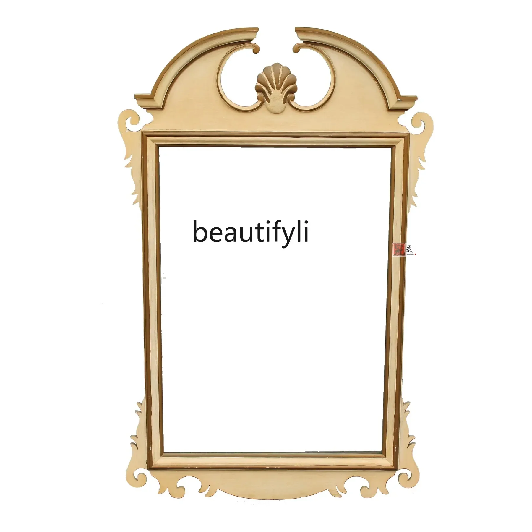 

European retro art decorative mirror French desktop cosmetic mirror wall hanging, bathroom mirror wall hanging