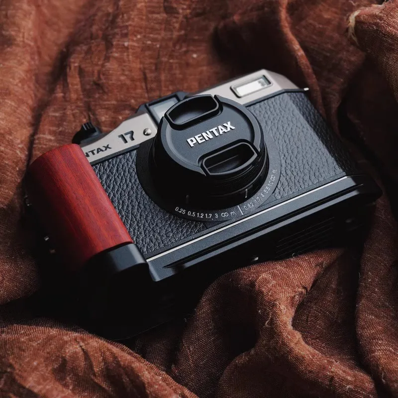 wooden L Type Bracket Tripod Quick Release Plate Base Grip Handle For PENTAX 17 film Camera Arca-Swiss RSS tripod