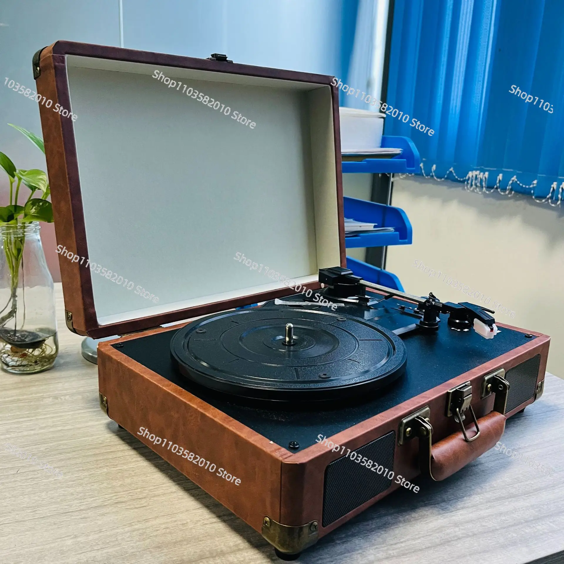 Vinyl record player fashionable retro portable portable outdoor bluetooth speaker home living room phonograph record player