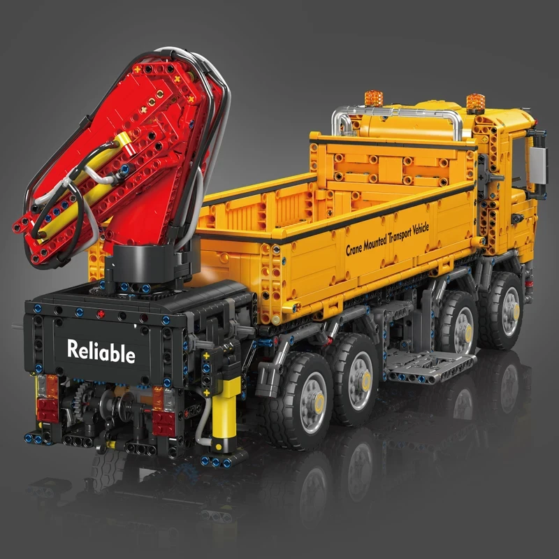 Schimmel Koning 17050 Moc Technische Actros Zelfladende Kraan Model Bouwsteen Bakstenen Puzzel Montage Speelgoed Kerstcadeau Voor Kinderen