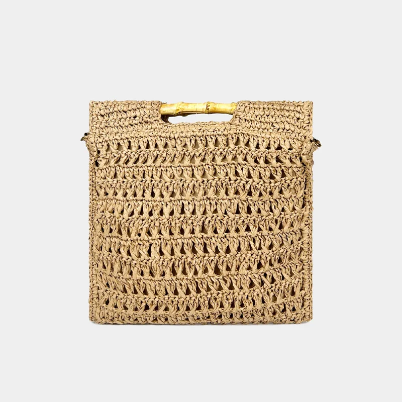 

Модная французская ручка hsinchu, дизайнерская полая соломенная тканая сумка на одно плечо, женская сумка в стиле ретро, большая вместительная ручная повседневная пляжная сумка