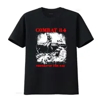 combat 84 orders of the day black t shirt vintage vintage Washed Comfortable designer clothes streetwear Top For Everyday Wear