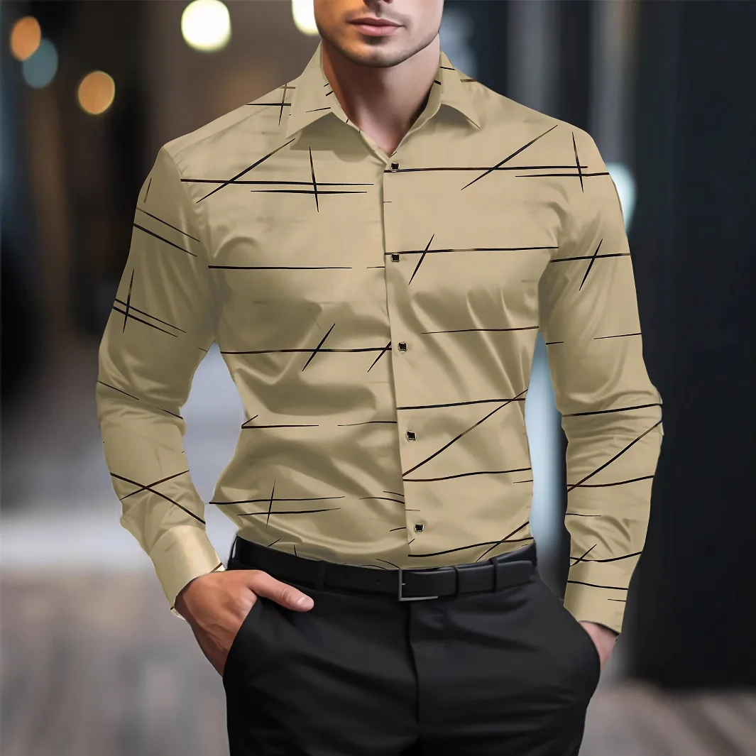 

Мужская рубашка с ретро-цифровым принтом, летняя, модная, в гавайском стиле, свободного кроя, универсальная, на все сезоны, размер M