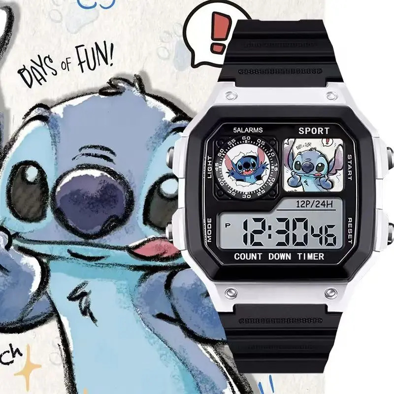 Cartoon Stitch Children's Watch Interstellar Baby Children's Night Light Watch Fashion Versatile Watch Creative Gift