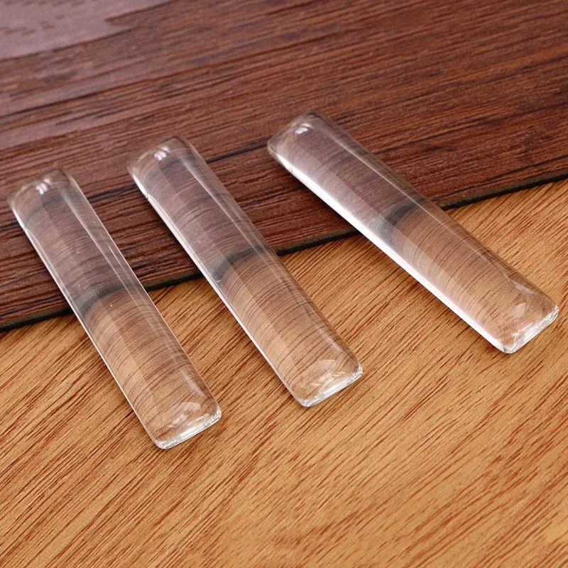 10x50mm 25x50mm 18x25mm 23x33mm 19x38mm 24x48mm Prostokątny płaski tył przezroczysty szklany kaboszon, wysoka jakość, promocja hurtowa — zdjęcie 5