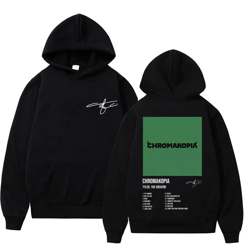 

2024 New Tyler The Creator Chromakopia Hoodie Rap Men Hip Hop Oversized Pullover Men Women Fashion Vintage Fleece Cotton Hoodies