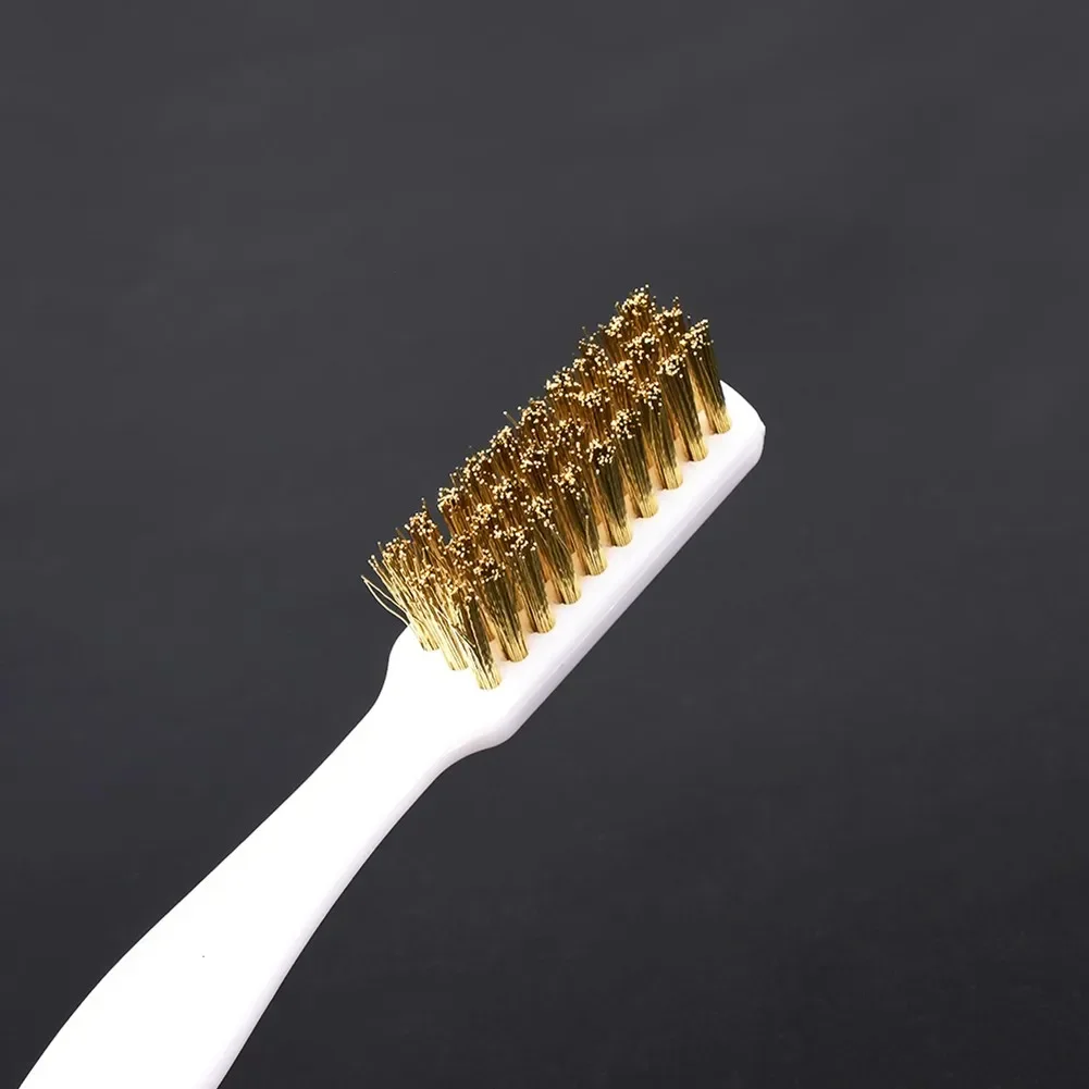 Copper Wire Brush Cleaner Industrial Light Scrubbing Plastic Handle Tool Toothbrush Wire Brush High Quality New